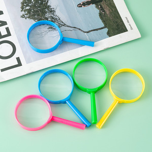 Lupa de mano colorida para niños, herramienta de observación para investigación científica y enseñanza, de plástico, 60mm - Product Image 2