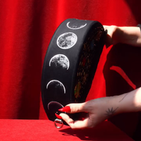 Sac à main demi-lune brodé de perles Système Solaire, sac de rangement personnalisé pour maquillage femme, pochette à monnaie de luxe en velours, sac à bijoux