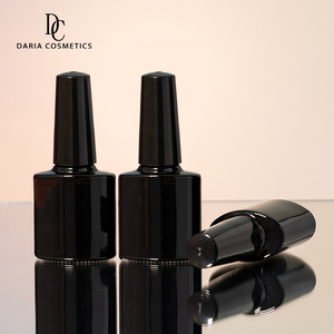 โลโก้ที่กําหนดเองขวดแก้วบรรจุภัณฑ์สีดําสีขาว 8ml ฐานเจลยาทาเล็บขวดเปล่าพร้อมฝาแปรง - Product Image 5