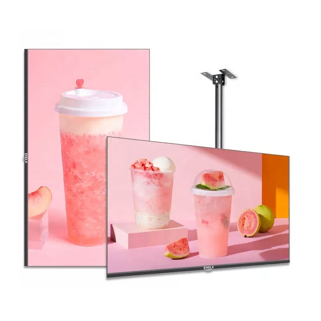 Indoor 32 43 55 Inch LCD Digital Poster Screen Kiosk Wall-Mounted Interactive Vertical Menu Board for Office Mall & Buildings