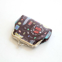 Dompet Koin Kulit Souvenir Wisata New York dengan Logo Custom, Tas Dompet Wanita