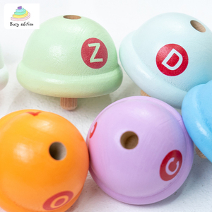 Seau d'apprentissage multifonctionnel créatif en bois de hêtre pour enfants en bas âge et préscolaires, idéal pour le jeu et l'éveil à l'artisanat (thème crème glacée) - Product Image 6