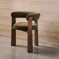 Fauteuil en bois massif style Wabi Sabi, dossier rembourré, mobilier de maison silencieux et luxueux, décoration intérieure tendance
