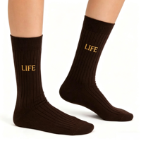 Chaussettes en coton respirantes et colorées, personnalisables avec logo, bord ondulé, style décontracté, bordure festonnée, absorbant la transpiration, vente en gros