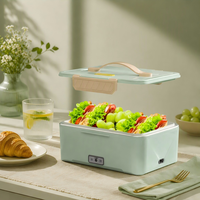 Boîte à lunch isotherme anti-fuite, chauffe-plat sans eau avec sac isotherme, récipient chauffant pour aliments en acier inoxydable 304