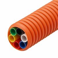 Gaine optique corruguée en PEHD pour câbles FTTH, 5 voies, 6 voies, 70-110 mm, pour protection de câbles à fibres optiques souterrains et installation en encastrement