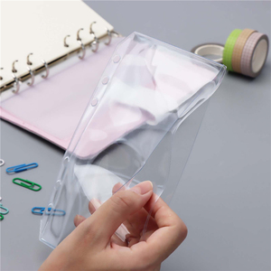 A6 <strong>Cash</strong> <strong>Stuffing</strong> Envelopes Double Sided <strong>Binder</strong> Pockets Clear Frosted PVC 6-Hole Pouches Loose Leaf Bags for 6 Ring <strong>Binder</strong> - Product Image 3