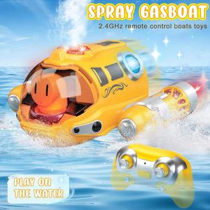 Barco <span class=keywords><strong>de</strong></span> juguete con control remoto <span class=keywords><strong>de</strong></span> 2,4 Ghz, bote <span class=keywords><strong>de</strong></span> gas con rociador RC <span class=keywords><strong>de</strong></span> alta velocidad, barco eléctrico, <span class=keywords><strong>lancha</strong></span> a motor impermeable, piscina, juguete acuático con luces - Product Image 2