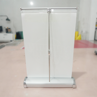 Supports de bannières enroulables de bureau en alliage d'aluminium, mini A3 A4, petits supports de bannières enroulables de table