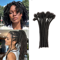 Vente en Gros de Cheveux Inter Bouclés Micro Loc Extensions Dreadlocks Vrais Cheveux Humains Micro Locs Extensions de Cheveux Humains Dreadloc Permanent
