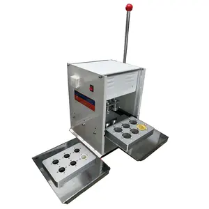 small production capacity precut aluminum lids desert cup sealing machine for drink and food packaging