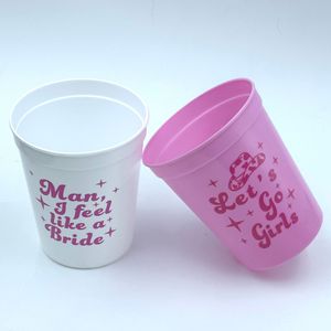 Vasos <span class=keywords><strong>de</strong></span> Fiesta <span class=keywords><strong>de</strong></span> <span class=keywords><strong>Despedida</strong></span> <span class=keywords><strong>de</strong></span> <span class=keywords><strong>Soltera</strong></span> <span class=keywords><strong>de</strong></span> Plástico con Diseño <span class=keywords><strong>de</strong></span> <span class=keywords><strong>Vaquera</strong></span>, Tema <span class=keywords><strong>de</strong></span> los 70, Vasos Reutilizables con la Leyenda 'Let's Go Girls' - Product Image 5