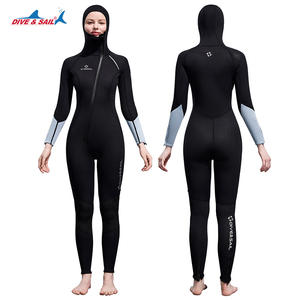 <span class=keywords><strong>DIVE</strong></span> & SAIL Mujer Hombre 3mm Neopreno CR Una pieza Cremallera frontal Manga larga Suave Apnea Buceo Traje húmedo Trajes de neopreno Natación - Product Image 3