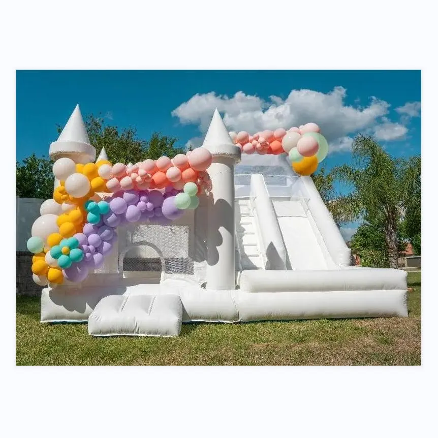 Hite-casa de rebote inflable con tobogán para niños, patio de juegos grande para exteriores, Castillo comercial