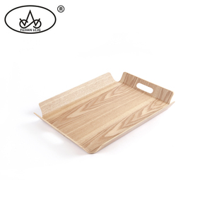 Bán Buôn Cong Gỗ Liễu Óc Chó Ván Ép Khay Tre Phục Vụ Khay Xử Lý Sơn Mài Cho Phòng Tắm Bữa Ăn Tối Tấm Khay Gỗ - Product Image 2