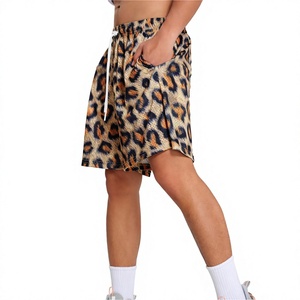 Shorts de Baño para Hombre con Estampado de Jirafa, Secado Rápido, Cintura con Cordón Ajustable, Estilo Casual - Product Image 1