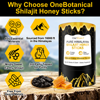 Bâtonnets de miel de Shilajit pur de l'Himalaya OneBtanicl, 30 pièces, extrait de plantes, bâtonnets de résine de Shilajit, soutien énergétique, bâtonnets de miel de Shilajit