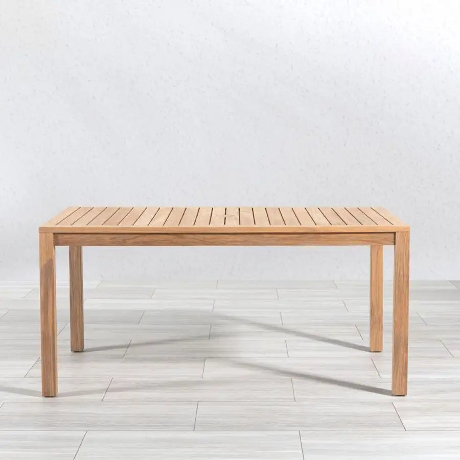 チークインフィニティ長方形テーブルテーブルプレミアム品質と固体インドネシア最高グレードチーク材製