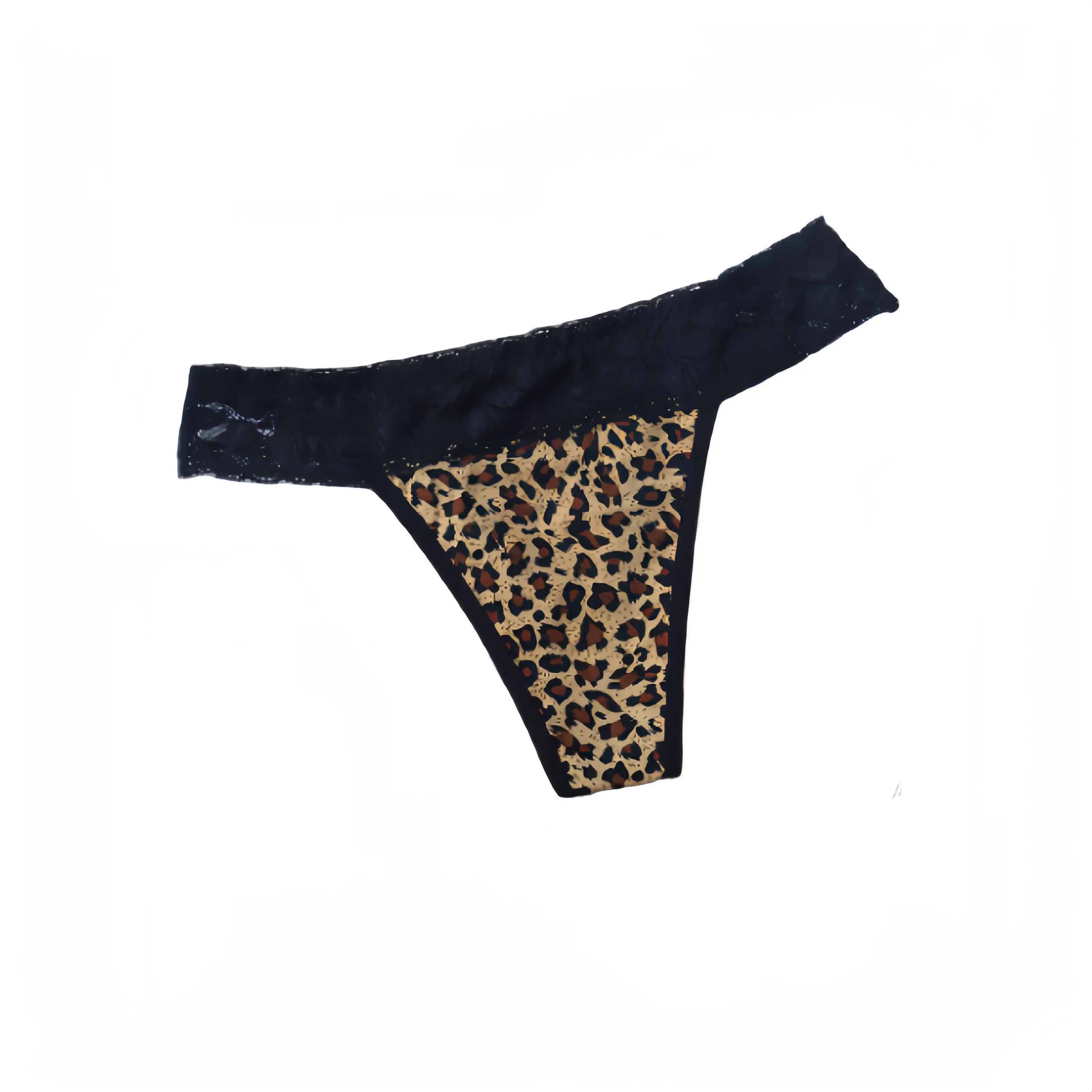 Calcinha com estampa de leopardo de renda sexy para mulheres quentes