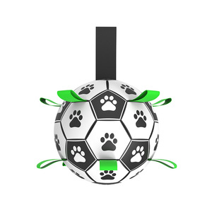 Giocattolo interattivo e di movimento durevole per cani grande calcio gonfiabile in pelle materiale ecologico all'aperto per animali domestici - Product Image 1