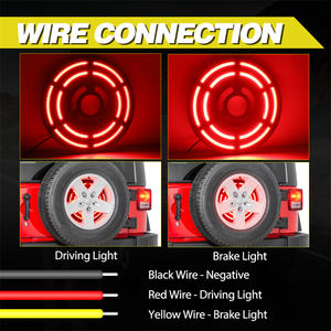 <span class=keywords><strong>ไฟ</strong></span>เบรก<span class=keywords><strong>หลัง</strong></span>ยางอะไหล่สีแดงสำหรับ JEEP JK 2007-2018 - Product Image 4