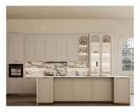 Designs de cuisines modulaires laquées de style européen moderne, fabrication en Chine