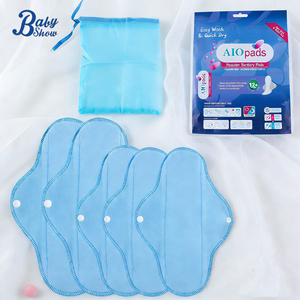 AIO 6 pièces Serviette hygiénique réutilisable <span class=keywords><strong>pour</strong></span> femmes, serviette d'incontinence, ensemble de serviettes hygiéniques en polaire polaire, serviette hygiénique <span class=keywords><strong>pour</strong></span> tous les âges - Product Image 1