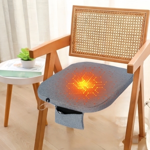 USB Charge Square Heat Seat <b>Pad</b> Filled With Soft Memory Foam 3 Heat Levels Massage <b>Pad</b> With Power Bank Pocket For Personal Care - Product Image 3