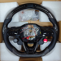 Volant en cuir avec bouton de démarrage, fibre de carbone, LED pour Volkswagen VW Golf 8 MK8 R 6 7 MK5 MK6 MK7 Polo GTI Passat B7 B8