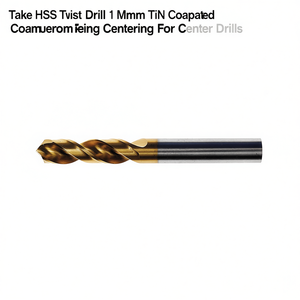 Broca helicoidal HSS-Co de 1 mm con recubrimiento de TiN autocentrante para taladros de centrado - Product Image 2