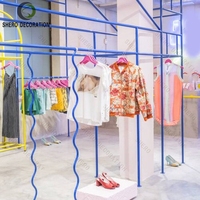 Großhandel Kleidung Display Rack Kid Cloth Store Baby Shop Design Kleidungs stück Kinder geschäft