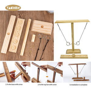 Yachen New Arrival Indoor Outdoor Holiday Party Fun Family <strong>Games</strong> Wooden <strong>Hook</strong> <strong>and</strong> <strong>Ring</strong> <strong>Toss</strong> <strong>Game</strong> for Adults - Product Image 3