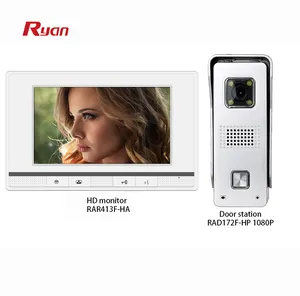 Cạnh Tranh video cửa điện thoại có dây video doorbells đa căn hộ xây dựng chuông cửa