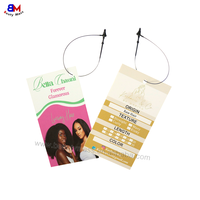 Étiquettes suspendues de luxe pour mèches de cheveux, étiquettes en papier pour perruques, étiquettes de prix en papier avec ficelle