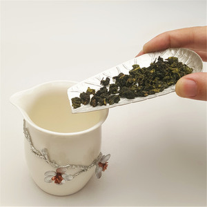 Forme la <span class=keywords><strong>flor</strong></span> que talla los accesorios del juego de té de la pala / de la té del té de la lata del metal - Product Image 1