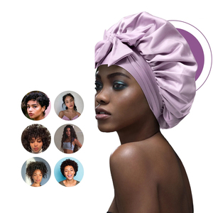 Nouvel arrivage : <span class=keywords><strong>Bonnet</strong></span> en satin extra large pour cheveux longs et bouclés – Bonnets de nuit en satin pour le soin des cheveux - Product Image 1