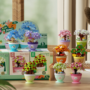 Colored Light Building Block Flower Bouquet 800+ Pieces DIY Toy For Teens <b>Model</b> <b>Kit</b> - Product Image 3
