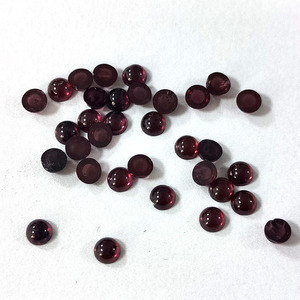Granat violet naturel 3 mm, cabochon rond à fond plat, pierre précieuse en vrac pour la fabrication de bijoux - Product Image 1