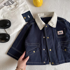 Cappotti autunnali in Denim per ragazzi Vintage giacche invernali per abbigliamento da strada per bambini - Product Image 6