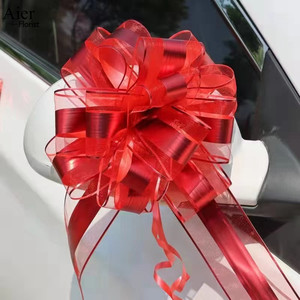Aierflorist 10 pièces/sac Grands nœuds colorés pour décoration de <span class=keywords><strong>voiture</strong></span> de mariage, décoration de fête, nœuds cadeaux en <span class=keywords><strong>ruban</strong></span> pour fleurs - Product Image 2