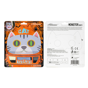 Fábrica al por mayor de <span class=keywords><strong>pintura</strong></span> facial de Halloween con máscara de papel de gato divertido - Product Image 5