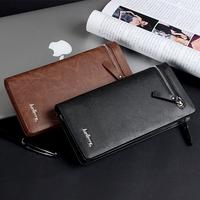 Dompet Panjang Pria Tas Genggam Tempat Kartu Kredit Dompet Carteira Masculina Carteras Billetera Hombre Kulit PU Dompet Uang Portfe Carte