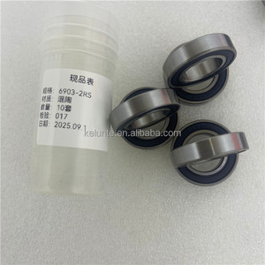 Rodamiento de Motor Eléctrico 6903-2RS de 17x30x7 mm, Rodamiento de Bolas de Ranura Profunda Híbrido de Cerámica 6903-2RS - Product Image 4