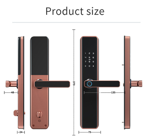 <span class=keywords><strong>Cerradura</strong></span> Inteligente para Puerta <span class=keywords><strong>Principal</strong></span> con <span class=keywords><strong>Acceso</strong></span> por Código Digital, Seguridad Biométrica con Huella Dactilar, Control Remoto por Wifi Tuya y TTlock - Product Image 5