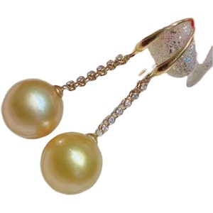 S925 <b>Silver</b> DIY <b>Pearl</b> Accessories Basic <b>Silver</b> Jewelry <b>Earrings</b> with 9-15mm Round Beads 22321 Empty Stand - Product Image 5