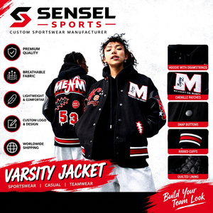 Veste de baseball personnalisée LAYENNE, style varsity, haute qualité, taille XL, manches en cuir pour hommes et femmes, avec broderie en chenille - Product Image 2