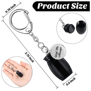 LLavero de jarra de cremación para cenizas de mascotas, colgante de urna conmemorativa para amados, joyería de regalo, etiquetas redondas - Product Image 2