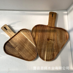 Acacia Wood Serving <b>Tray</b> Large And <b>Small</b> Size For Snacks Fruit Tea Hotel Coffee - Product Image 3