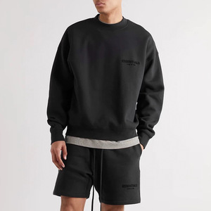 Sudadera Gris con Logotipo Pequeño, Cuello Redondo, para <span class=keywords><strong>Hombre</strong></span>, Talla Grande, Felpa, Informal, Básica, Manga Larga, Estilo Urbano, 100% Algodón - Product Image 2