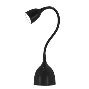 Đèn bàn LED kim loại nhỏ màu đen, sử dụng điện AC, cổ ngỗng điều chỉnh được, bảo vệ mắt, thích hợp đọc sách, dùng cho nhà, văn phòng, ký túc xá, học tập, thư giãn - Product Image 1